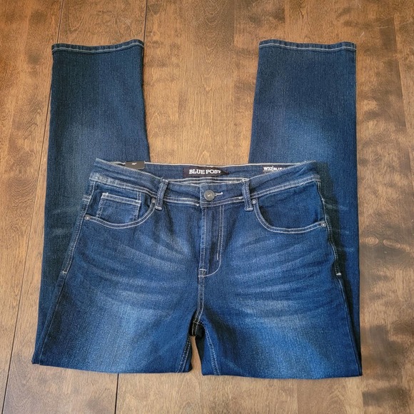 New BLUE POST Slim Stretch Jeans Blue NWT 32 x 30 - Picture 4 of 16